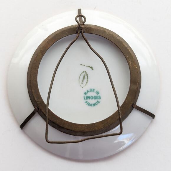 Vintage Limoges France Porcelain Romantic Small Decorative Wall Shelf Plate - Picture 4 of 5